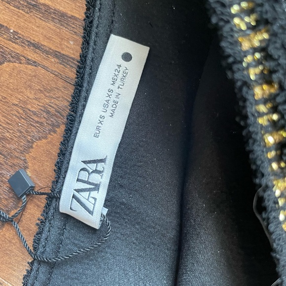 Zara women’s off the shoulder dress, black dress, new, size XS - Picture 7 of 9